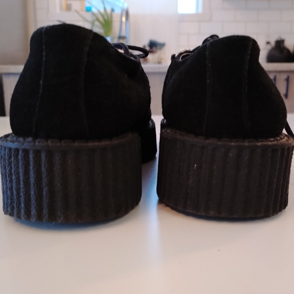 Vintage TUK Y2K Animal Print Creepers Platform Lace-Ups SZ 6 - Picture 10 of 16